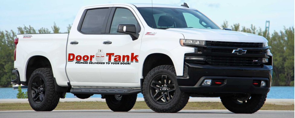 DoorTank branded delivery truck